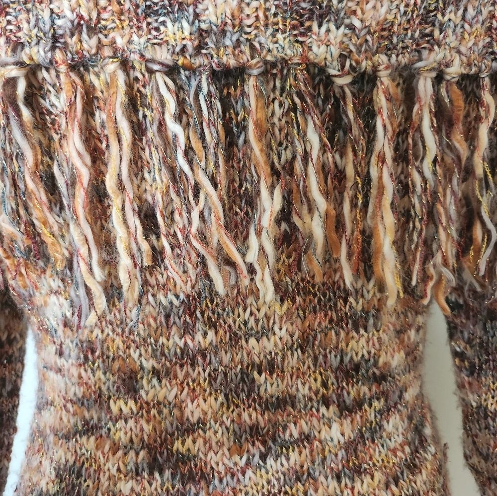 NY&C New York & Company Fringe Sweater Autumn Sweater Chic - Picture 4 of 6